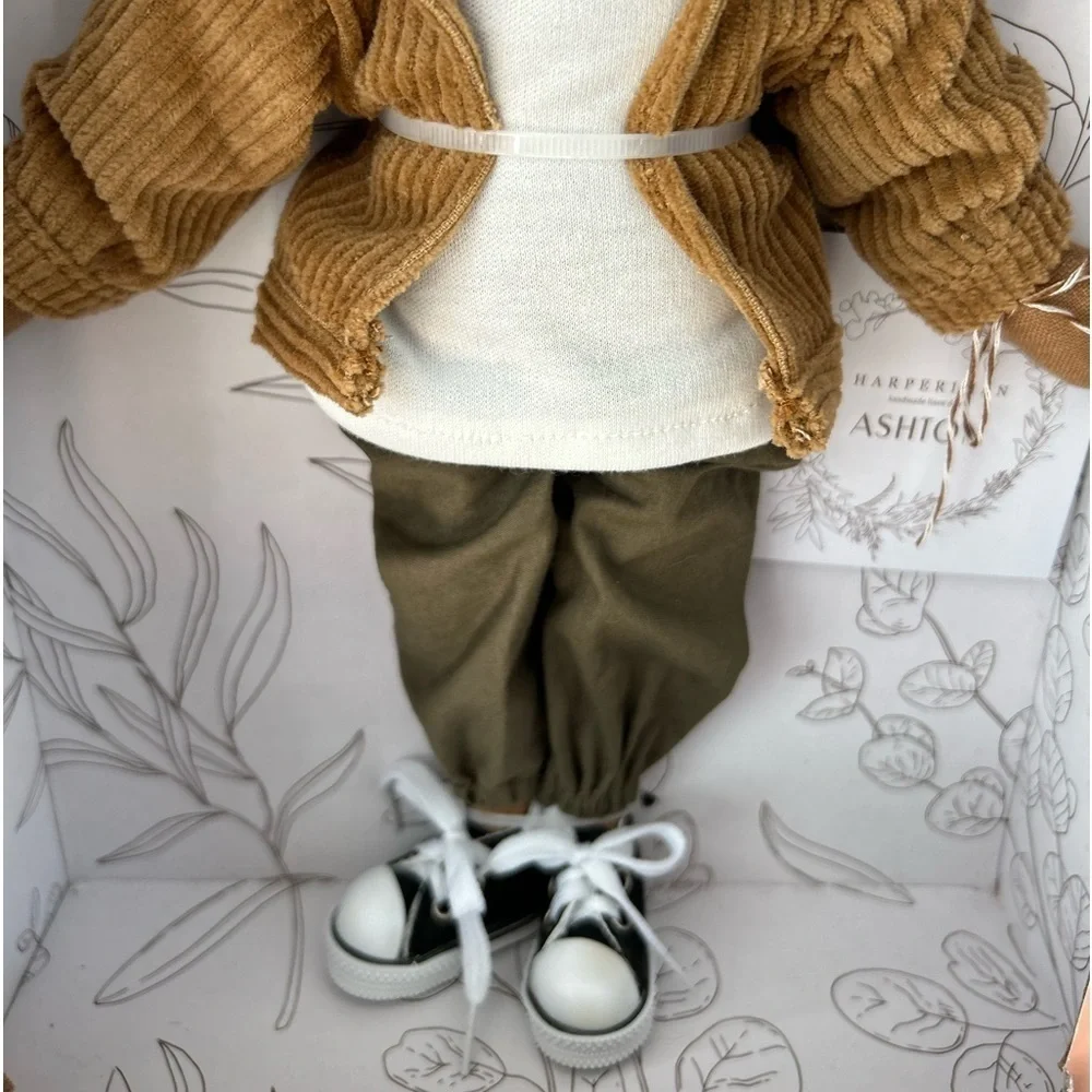 HarperIman Ashton Handmade Doll 14” Linen Petite Collection NEW with box